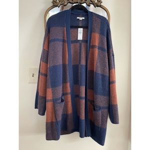 NWT American Eagle open plaid cardigan